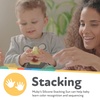 image:imageNuby Soft Silicone Stackable Sun Interactive Toy  5Piece Toddler Stacking Toy for Fine Motor Skills and Early Development  12 Months  Easter Basket StufferStacking Avocado