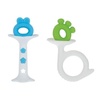 image:imageNuby Silicone Fun Teethers  2Pack Baby Teething Toy  Bunny and Tuba Shapes  3 Months  Blue and Green  Easter Basket StufferBlue  Green