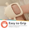 image:imageNuby Silicone Wrist Teething Mitten  Baby Teether Ring  3 Months  Blue BearBrown Monkey