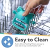 image:imageNuby Silicone Wrist Teething Mitten  Baby Teether Ring  3 Months  Blue BearGreen Hedgehog