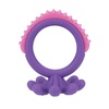 image:imageNuby Geo Zoos Massaging Teether  Baby Teething Toy  Soft Easy Grip  3 Months  Purple Octopus  Easter Basket Stuffer