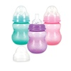 image:imageNuby Wide Neck NonDrip Bottle  Baby Bottles with AntiColic VariFlo Valve  3Pack 8 oz  0 Months  Yellow Blue GreenPink  Purple  Green