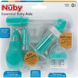 image:imageNuby Infant Medical Kit  6Piece Medical Kit for Healthy Baby Infant Child Care  New Mom Essential  Aqua