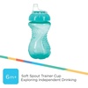 image:imageNuby 3 Pack No Spill Toddler Sippy Cups  Toddler Cups Spill Proof with Easy and Firm Grip  Blue Aqua GreenYellow  Aqua  Coral