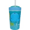 image:imageNuby All in One Snack Bowl and No Spill Soft Straw Cup  2 Pack Aqua Ocean Animals amp Green Puppy Dogs  Snack N Sip Holds 45 oz Container with Lid and 9 oz 270 ml Straw Cup 12 Months Aqua OceanGreen Puppies