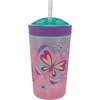 image:imageNuby All in One Snack Bowl and No Spill Soft Straw Cup  2 Pack Aqua Ocean Animals amp Green Puppy Dogs  Snack N Sip Holds 45 oz Container with Lid and 9 oz 270 ml Straw Cup 12 Months Aqua FruitsPink Butterflies