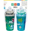 image:imageNuby All in One Snack Bowl and No Spill Soft Straw Cup  2 Pack Aqua Ocean Animals amp Green Puppy Dogs  Snack N Sip Holds 45 oz Container with Lid and 9 oz 270 ml Straw Cup 12 Months Aqua OceanGreen Puppies