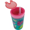image:imageNuby All in One Snack Bowl and No Spill Soft Straw Cup  2 Pack Aqua Ocean Animals amp Green Puppy Dogs  Snack N Sip Holds 45 oz Container with Lid and 9 oz 270 ml Straw Cup 12 Months Aqua FruitsPink Butterflies