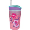 image:imageNuby All in One Snack Bowl and No Spill Soft Straw Cup  2 Pack Aqua Ocean Animals amp Green Puppy Dogs  Snack N Sip Holds 45 oz Container with Lid and 9 oz 270 ml Straw Cup 12 Months Aqua FruitsPink Butterflies
