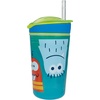 image:imageNuby All in One Snack Bowl and No Spill Soft Straw Cup  2 Pack Aqua Ocean Animals amp Green Puppy Dogs  Snack N Sip Holds 45 oz Container with Lid and 9 oz 270 ml Straw Cup 12 Months Aqua MonstersGrey Cars