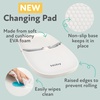 image:imageNuby Diaper Changing Pad with Safety Harness for Infants  NonSlip Base Contoured Sides Soft Foam and Waterproof Surface