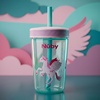 image:imageNuby Thirsty Kids Flexstraw 15oz Cup Pegasus