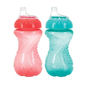 image:imageNuby 2Pack No Spill Easy Grip Trainer Cup 10 oz Blue and GreenAquaCoral