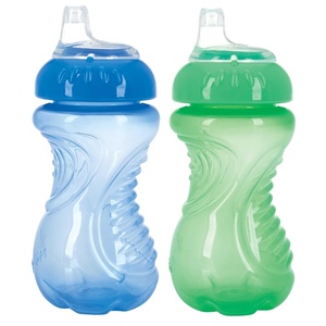 image:imageNuby 2Pack No Spill Easy Grip Trainer Cup 10 oz Blue and GreenBlueGreen